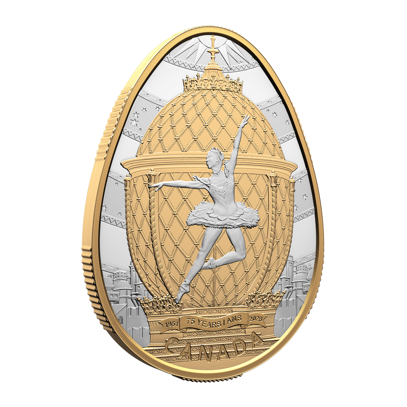 Buy 1 oz Silver 75th Anniversary of the National Ballet of Canada Gold-Plated Coin (2026), image 2