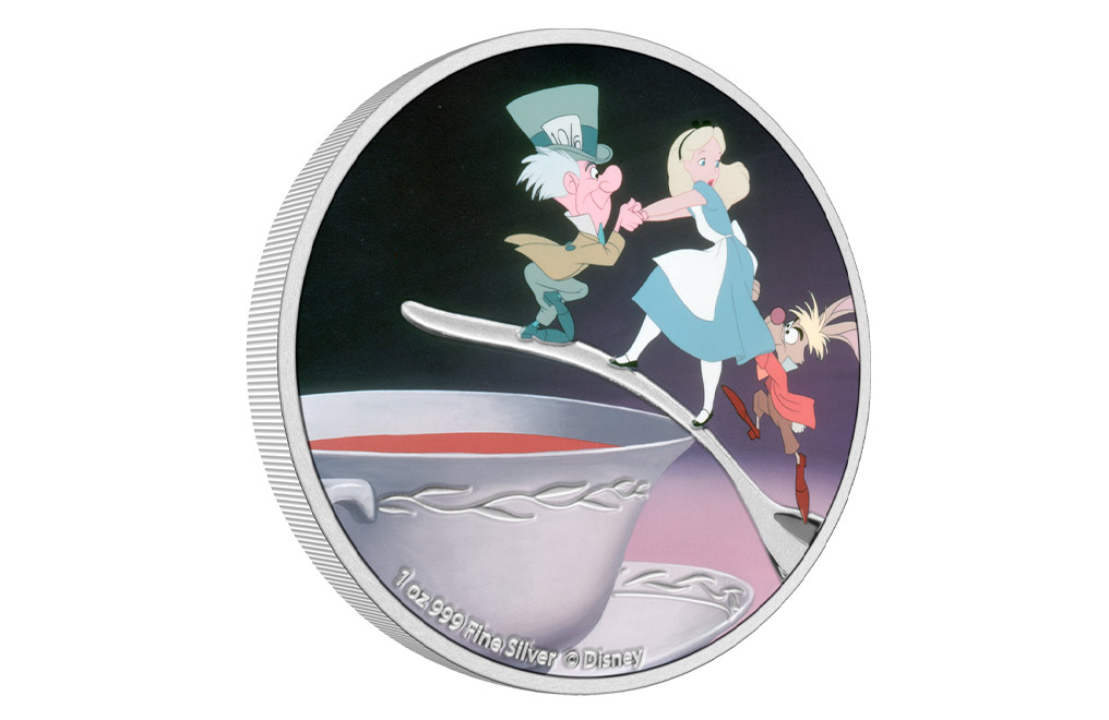 Buy 1 oz Silver Alice in Wonderland Mad Hatter Coin (2021), image 1