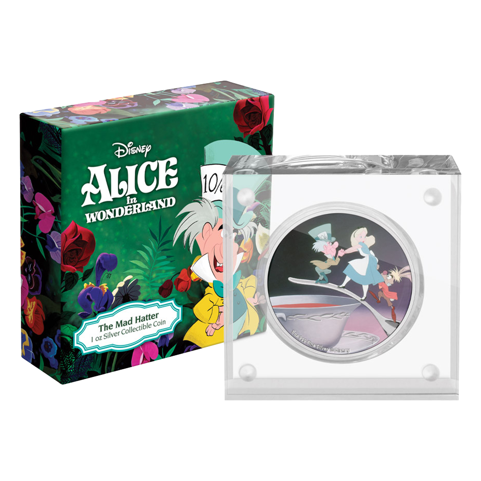 Buy 1 oz Silver Alice in Wonderland Mad Hatter Coin (2021), image 3