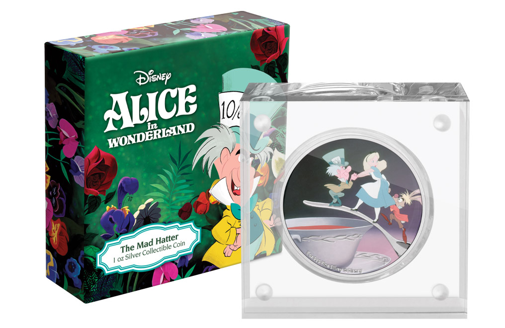 Buy 1 oz Silver Alice in Wonderland Mad Hatter Coin (2021), image 4
