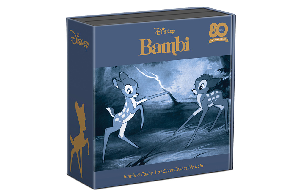 Buy 1 oz Silver Bambi 80th Anniversary Bambi and Faline Coin (2022), image 6