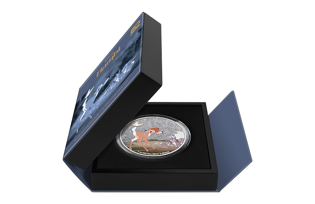 Buy 1 oz Silver Bambi 80th Anniversary Bambi and Butterfly Coin (2022), image 4