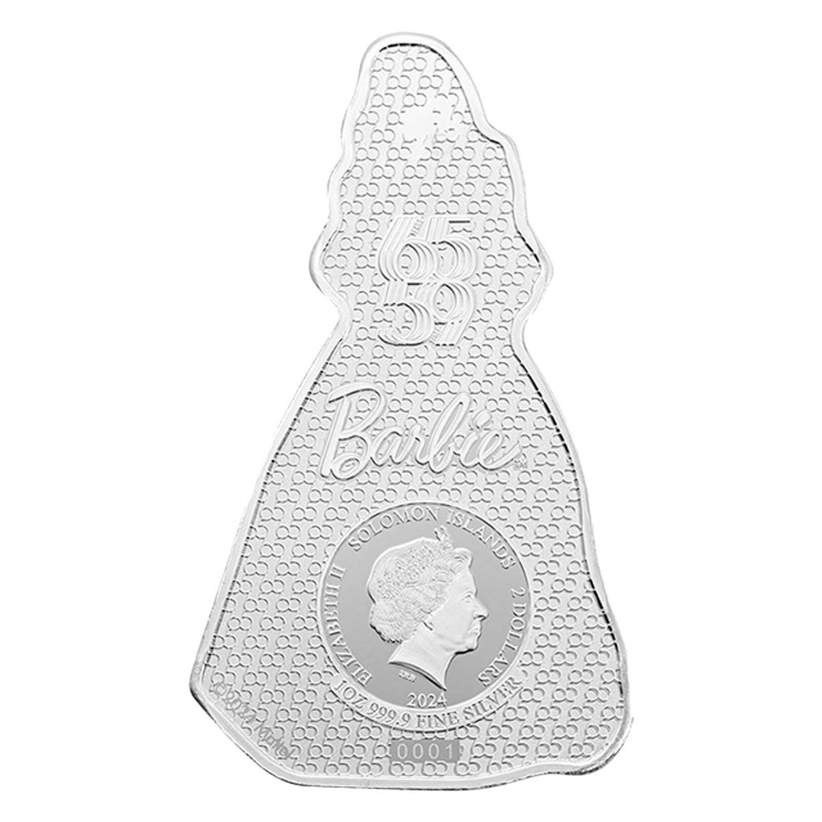 Buy 1 oz Silver Barbie® Blue Sapphire 65th Anniversary, image 1