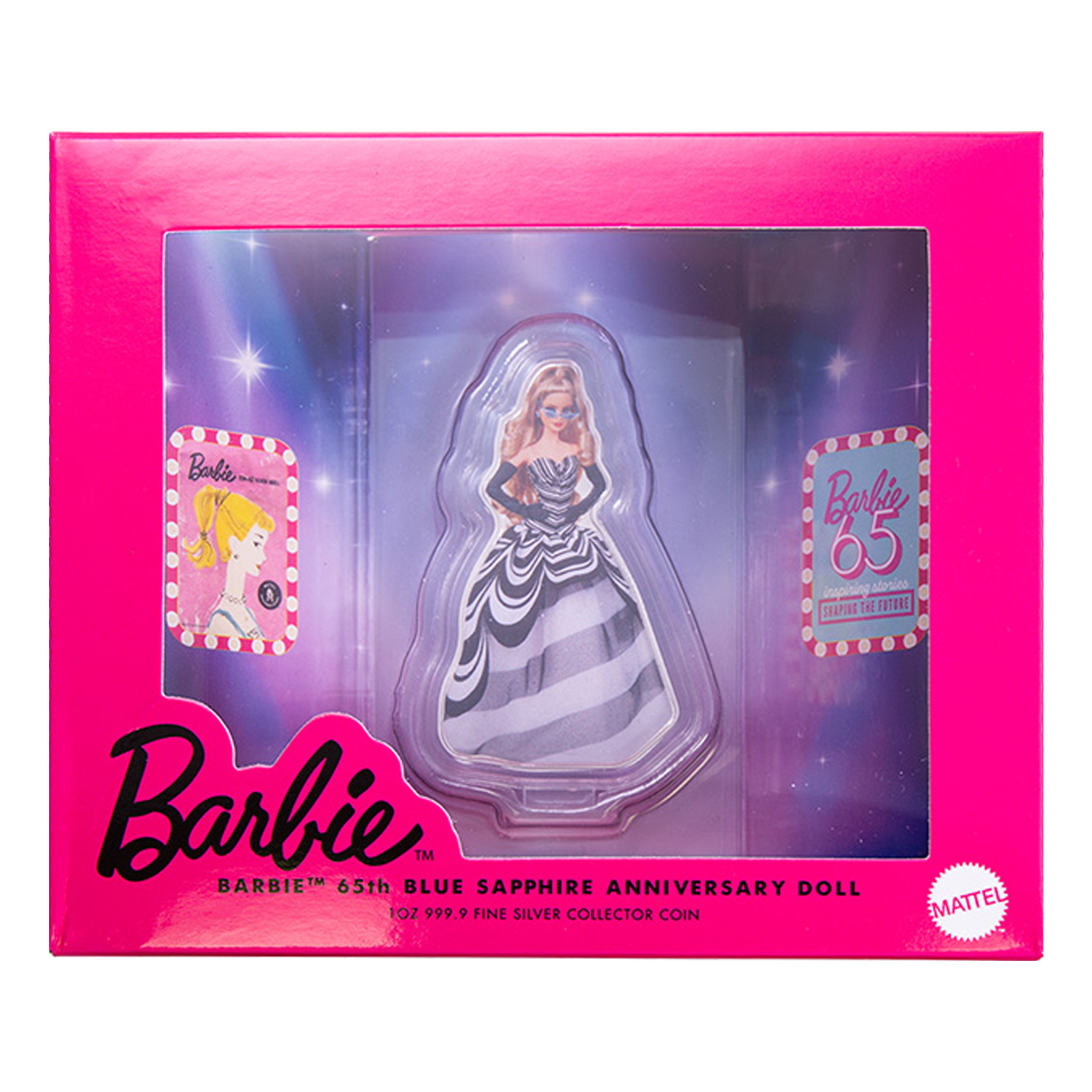 Buy 1 oz Silver Barbie® Blue Sapphire 65th Anniversary, image 3