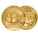 1 oz Silver Gold Plated Bitcoin Round, image 2