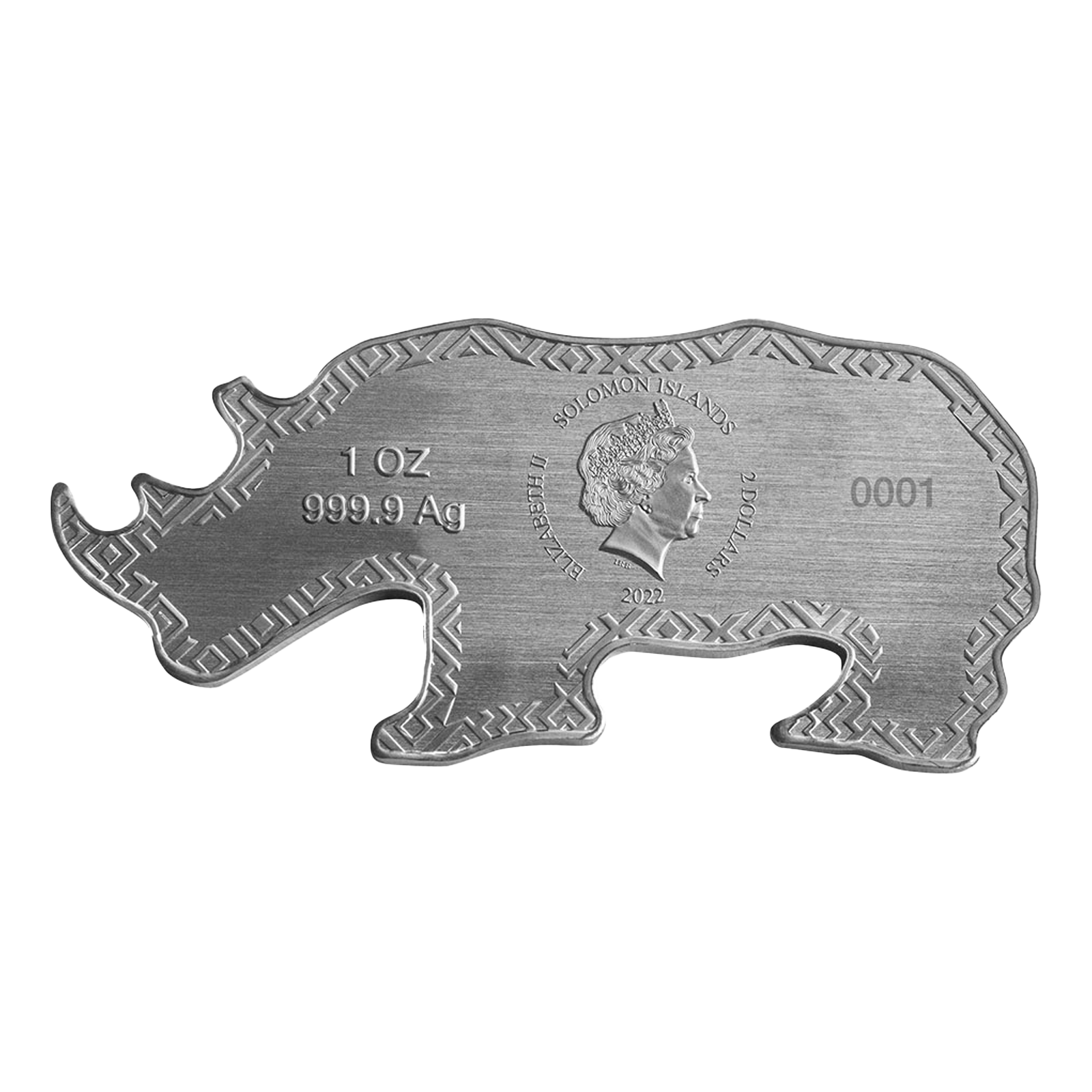 Buy 1 oz Silver Animals of Africa Black Rhino Coin (2022), image 1