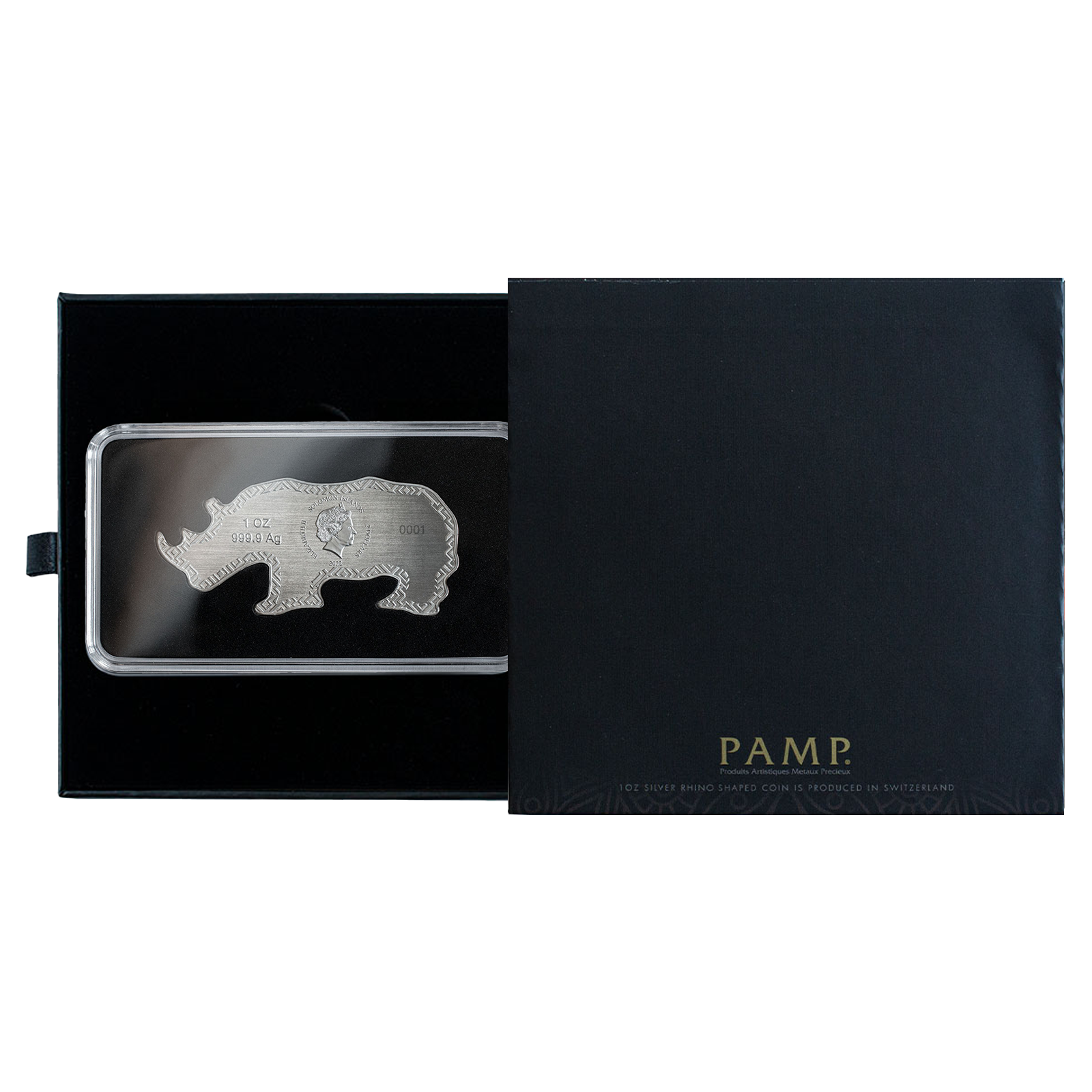 Buy 1 oz Silver Animals of Africa Black Rhino Coin (2022), image 3