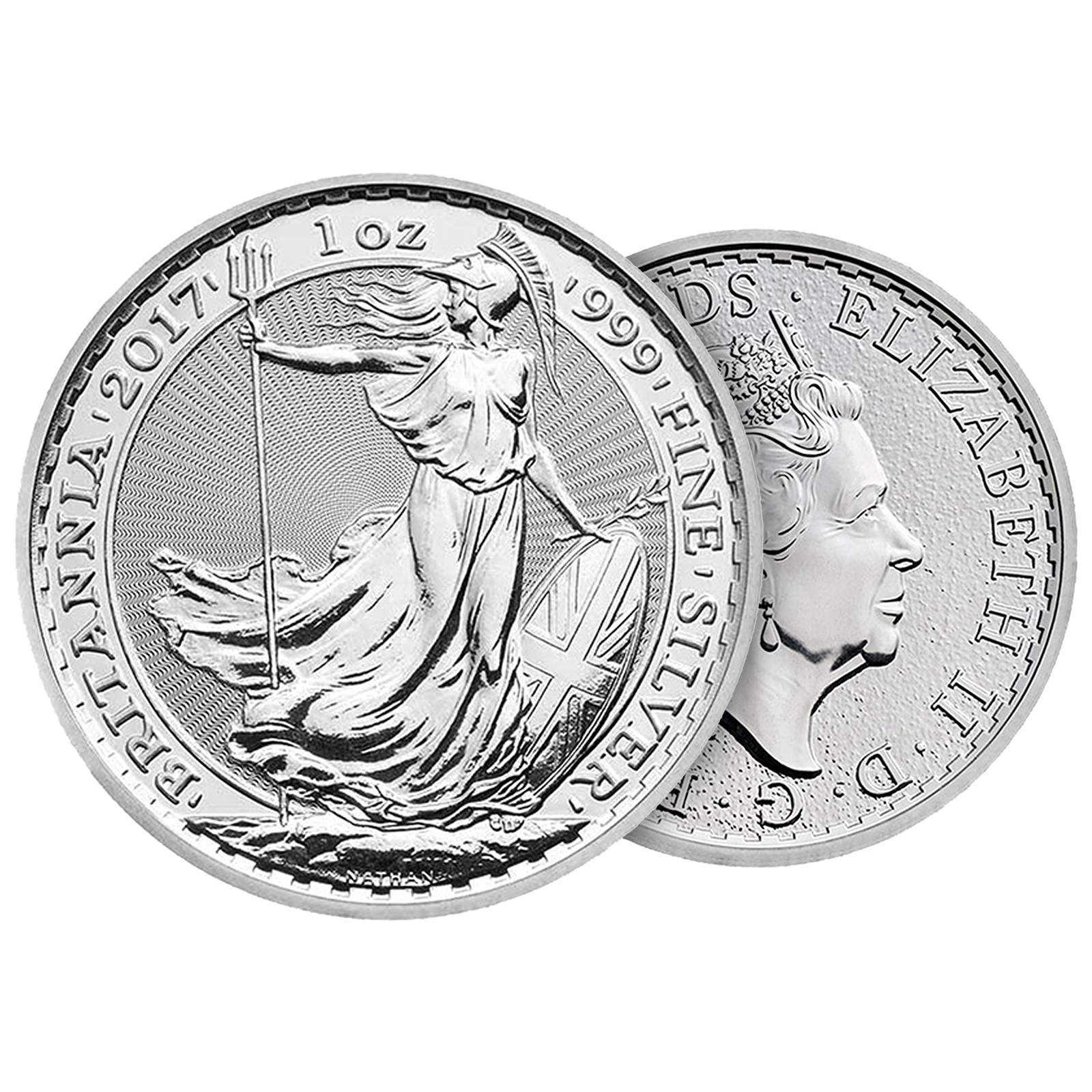 1 oz British Silver Britannia Coins, image 2
