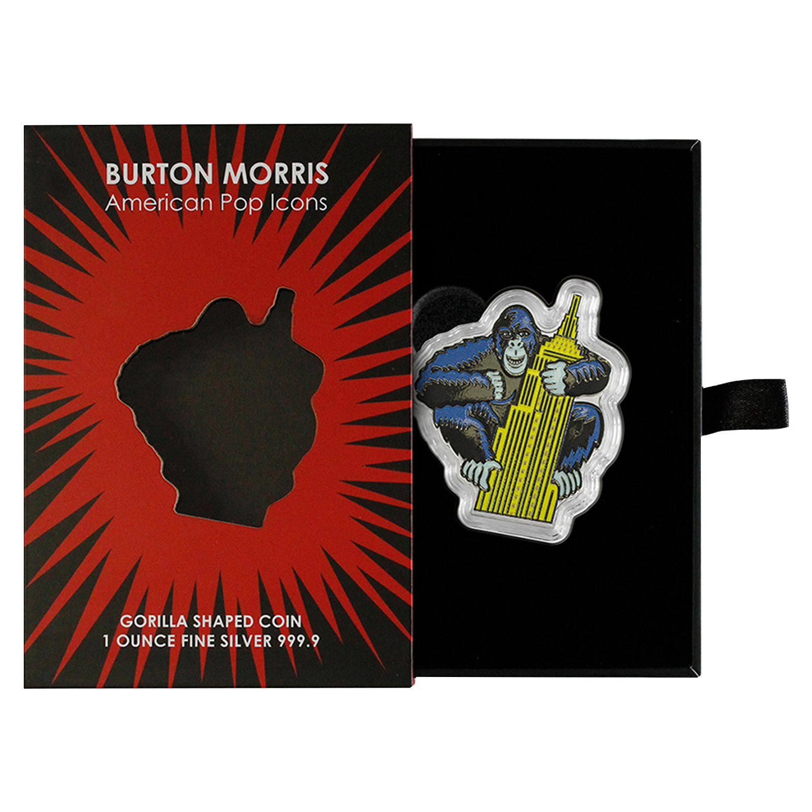 Buy 1 oz Silver Burton Morris Gorilla Coin (2023), image 2