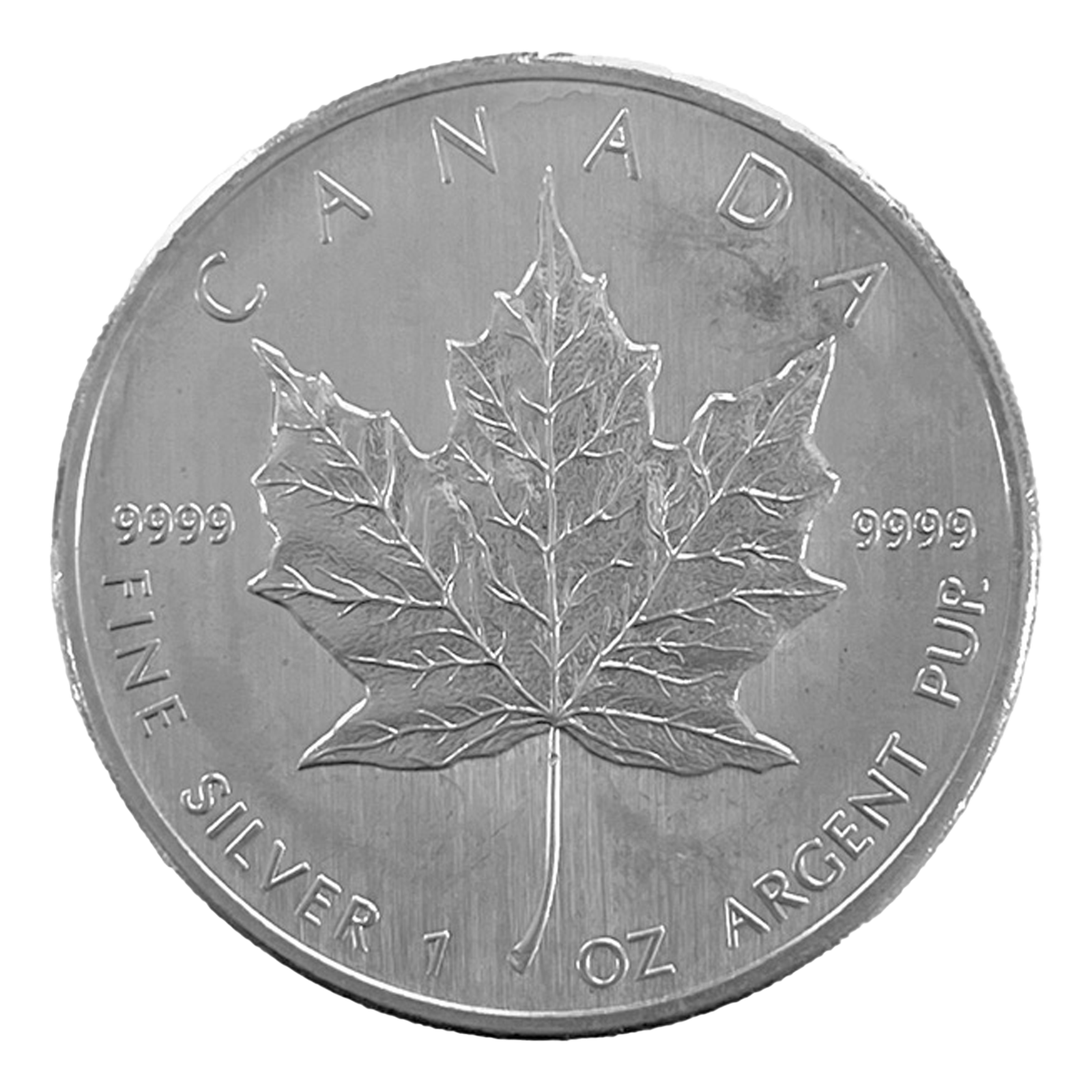 1 oz Canadian Silver Maple Leaf Coins (wear & tear), image 0