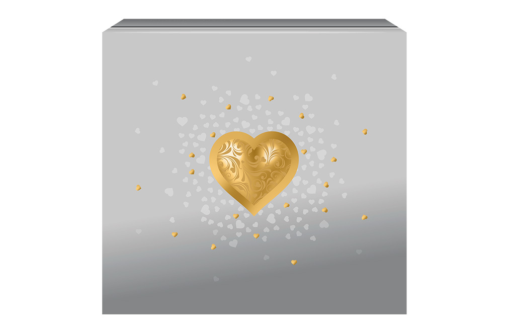 Buy 1 oz Silver Celebrate Love Gold Plated Coin (2023), image 3