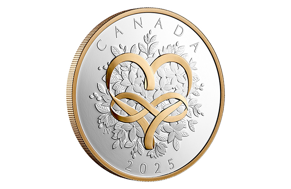 Buy 1 oz Silver Celebrate Love Gold Plated Coin (2025), image 2