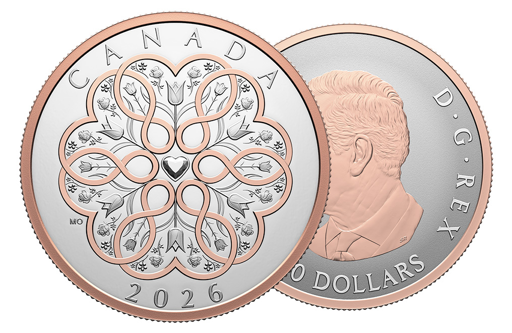 Buy 1 oz Silver Celebrate Love Rose Gold Plated Coin (2026) {US Shipping the week of Feb 16th}, image 3