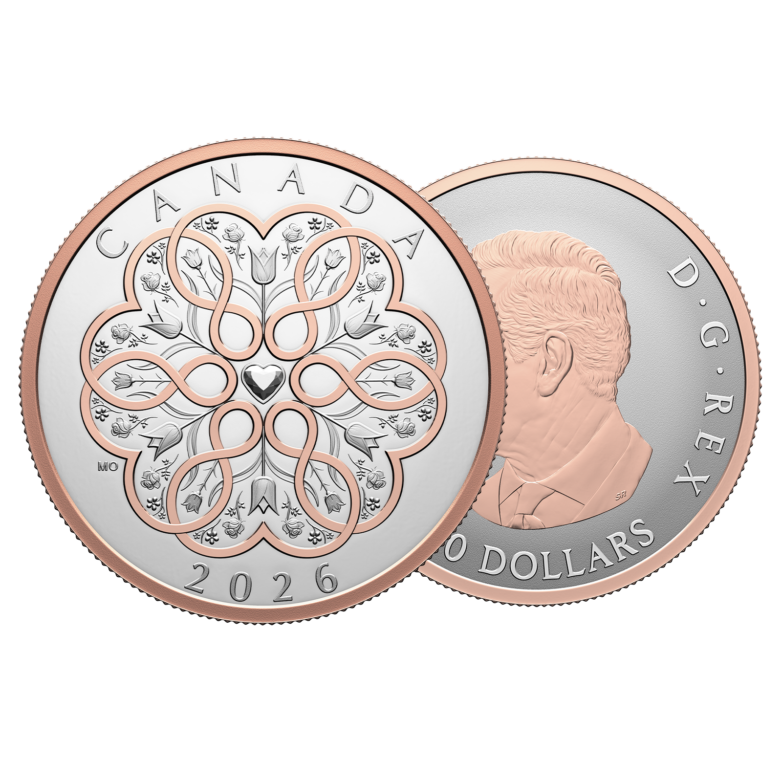 Buy 1 oz Silver Celebrate Love Rose Gold Plated Coin (2026), image 3