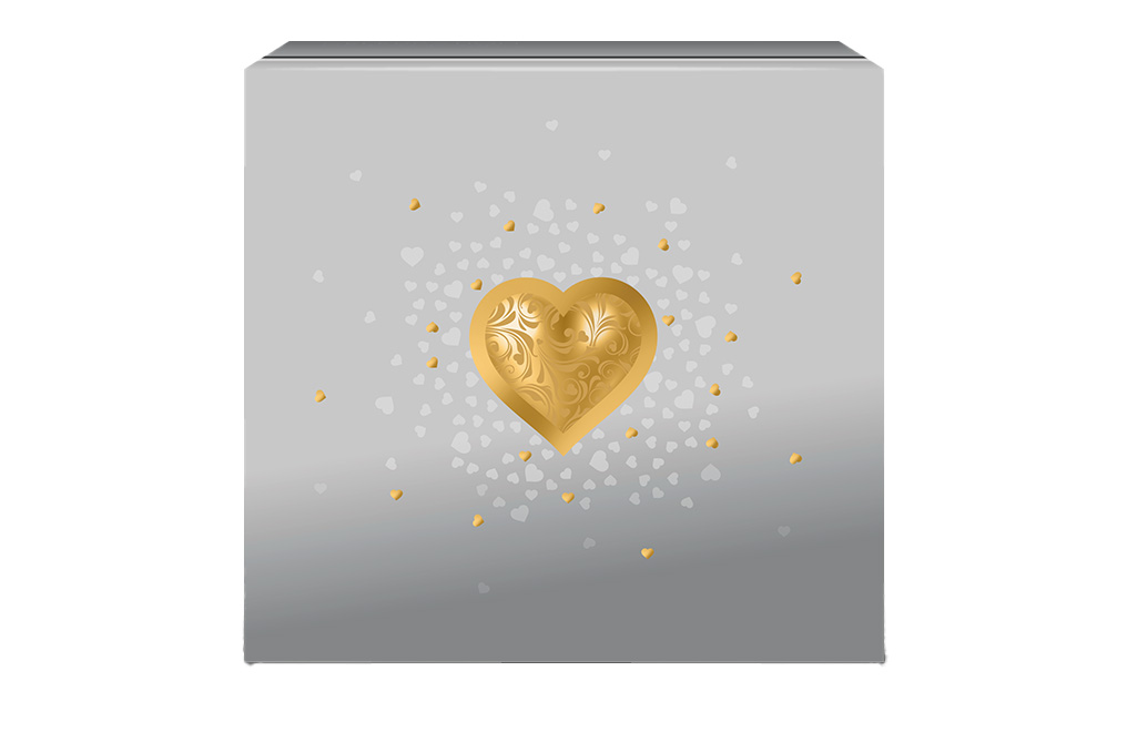 Buy 1 oz Silver Celebrate Love Rose Gold Plated Coin (2026) {US Shipping the week of Feb 16th}, image 4