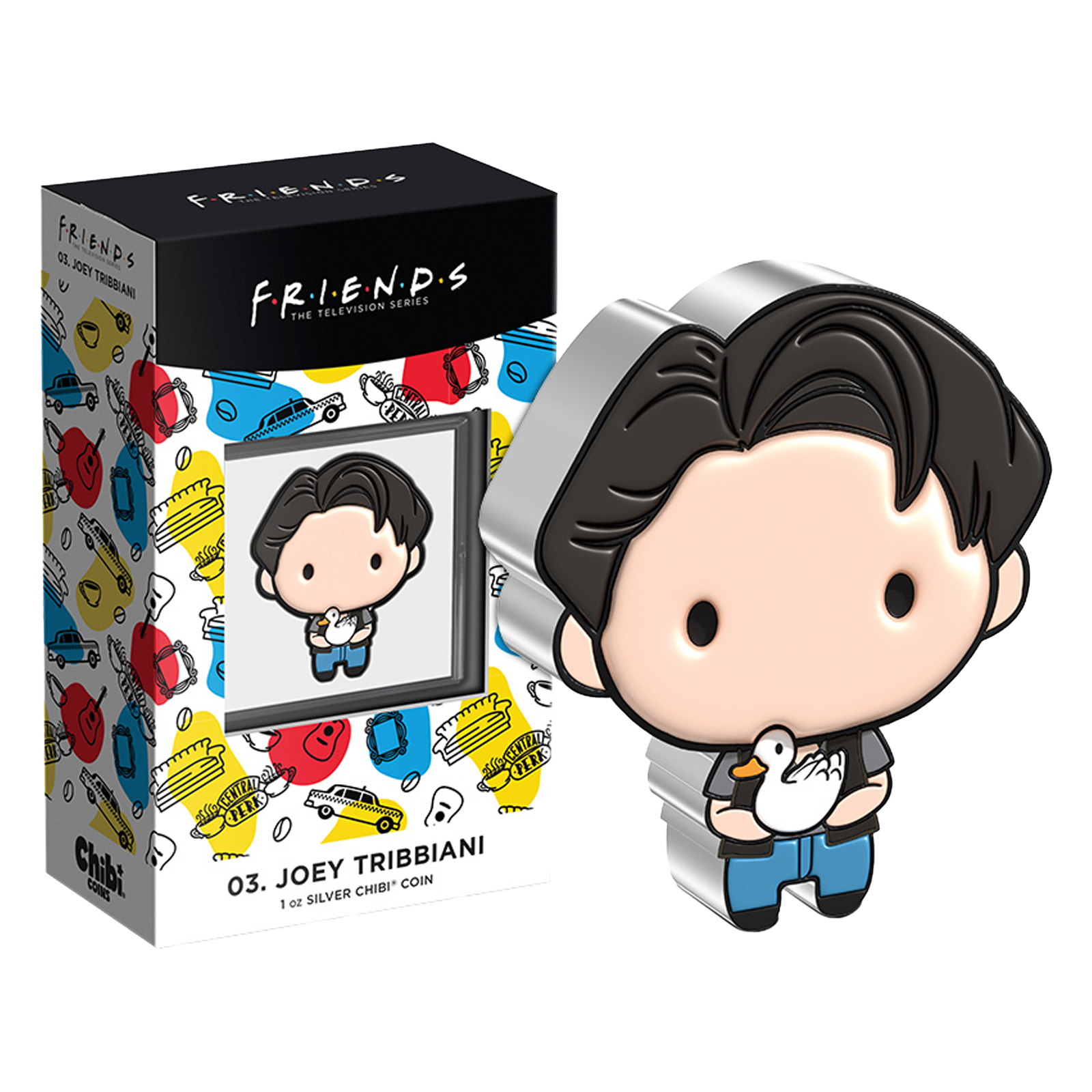 Buy 1 oz Silver Chibi® FRIENDS™ Joey Tribbiani™ Coin (2022), image 2