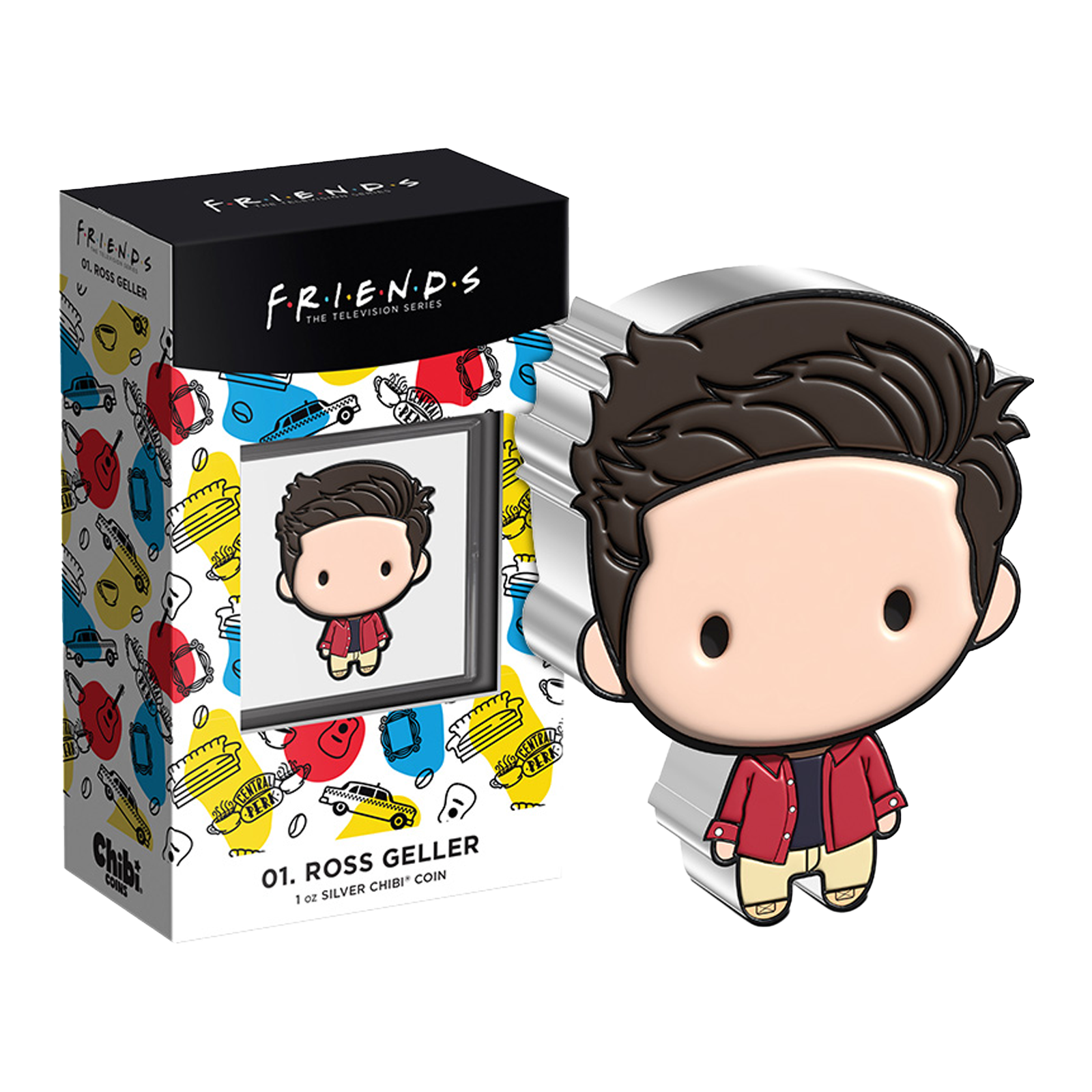 Buy 1 oz Silver Chibi® FRIENDS™ Ross Geller™ Coin (2022), image 2