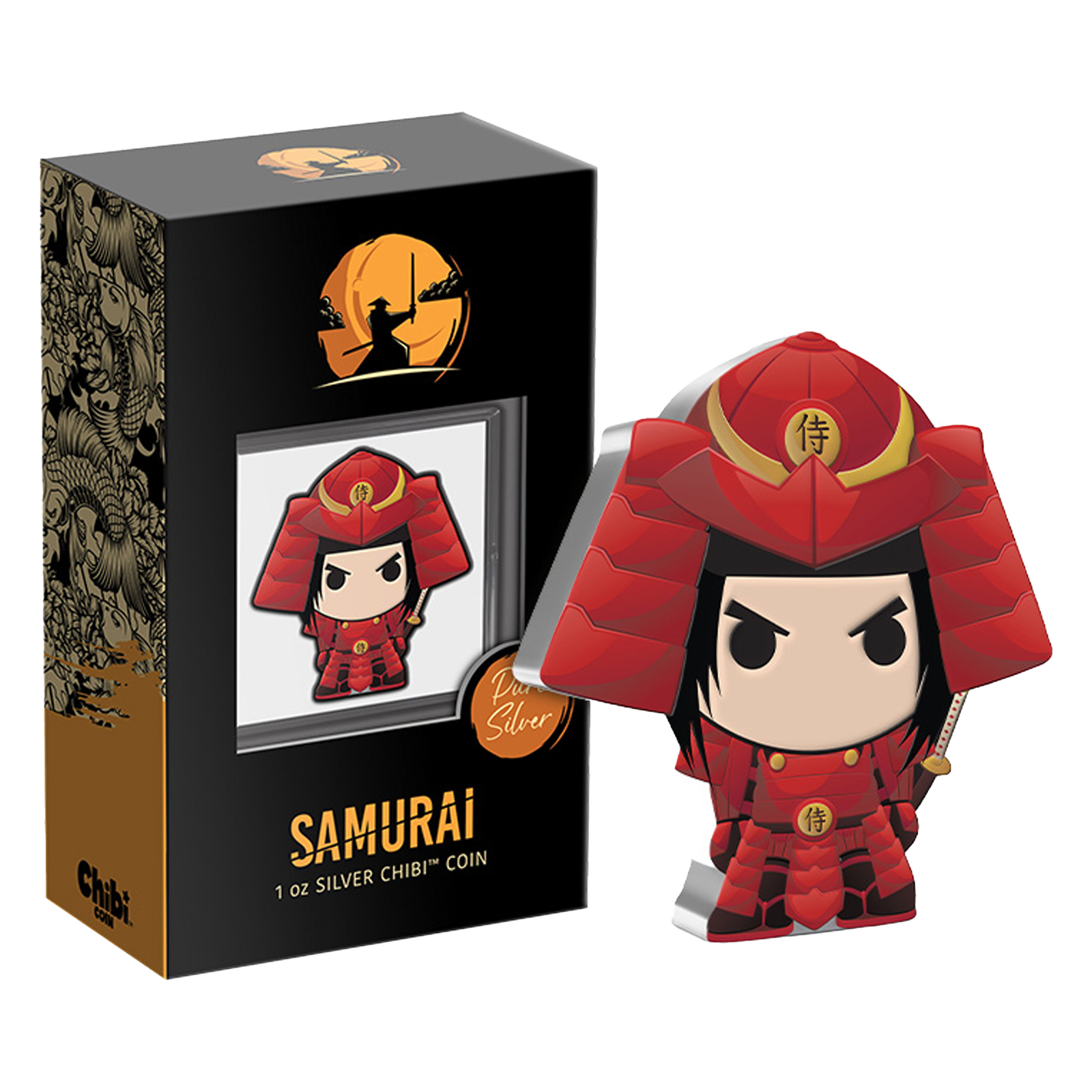 Buy 1 oz Silver Chibi® Warriors of History Samurai Coin (2022), image 2