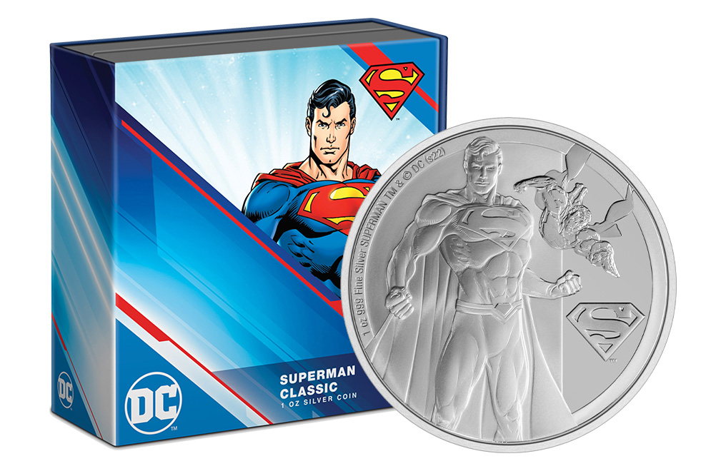 Buy 1 oz Silver Classic Superheroes SUPERMAN™ Coin (2022), image 2