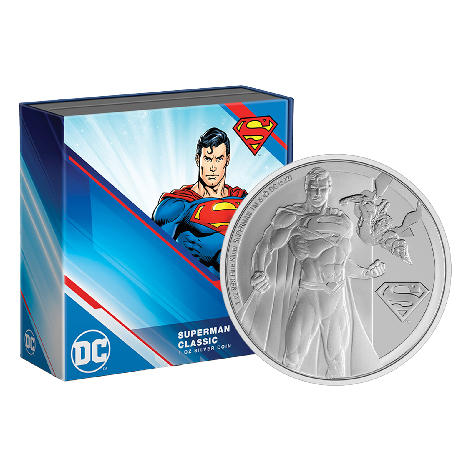 Buy 1 oz Silver Classic Superheroes SUPERMAN™ Coin (2022), image 2