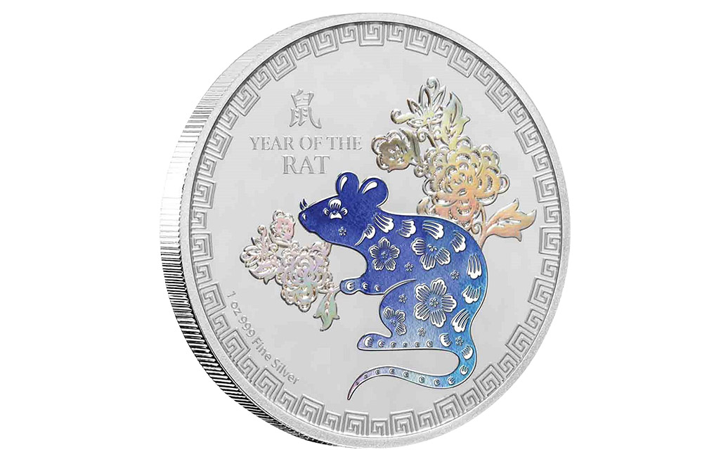 Buy 1 oz Silver Coin .999 - 2020 Year of the Rat, image 0
