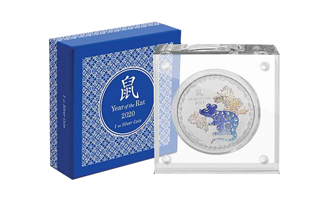 Buy 1 oz Silver Coin .999 - 2020 Year of the Rat, image 2