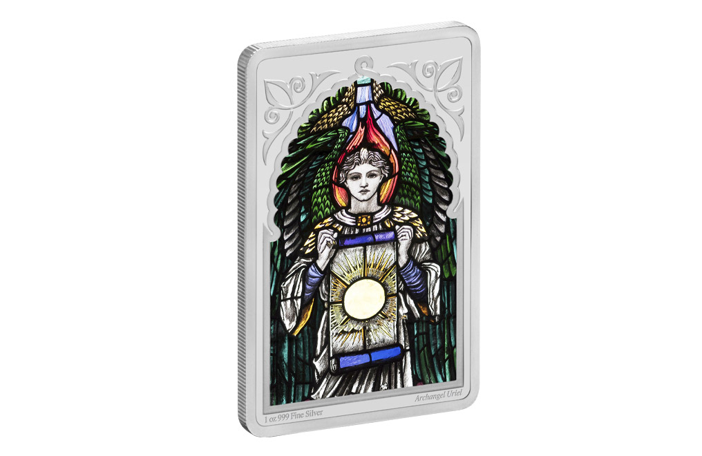 1 oz Silver Archangel Uriel Coin (2021), image 2
