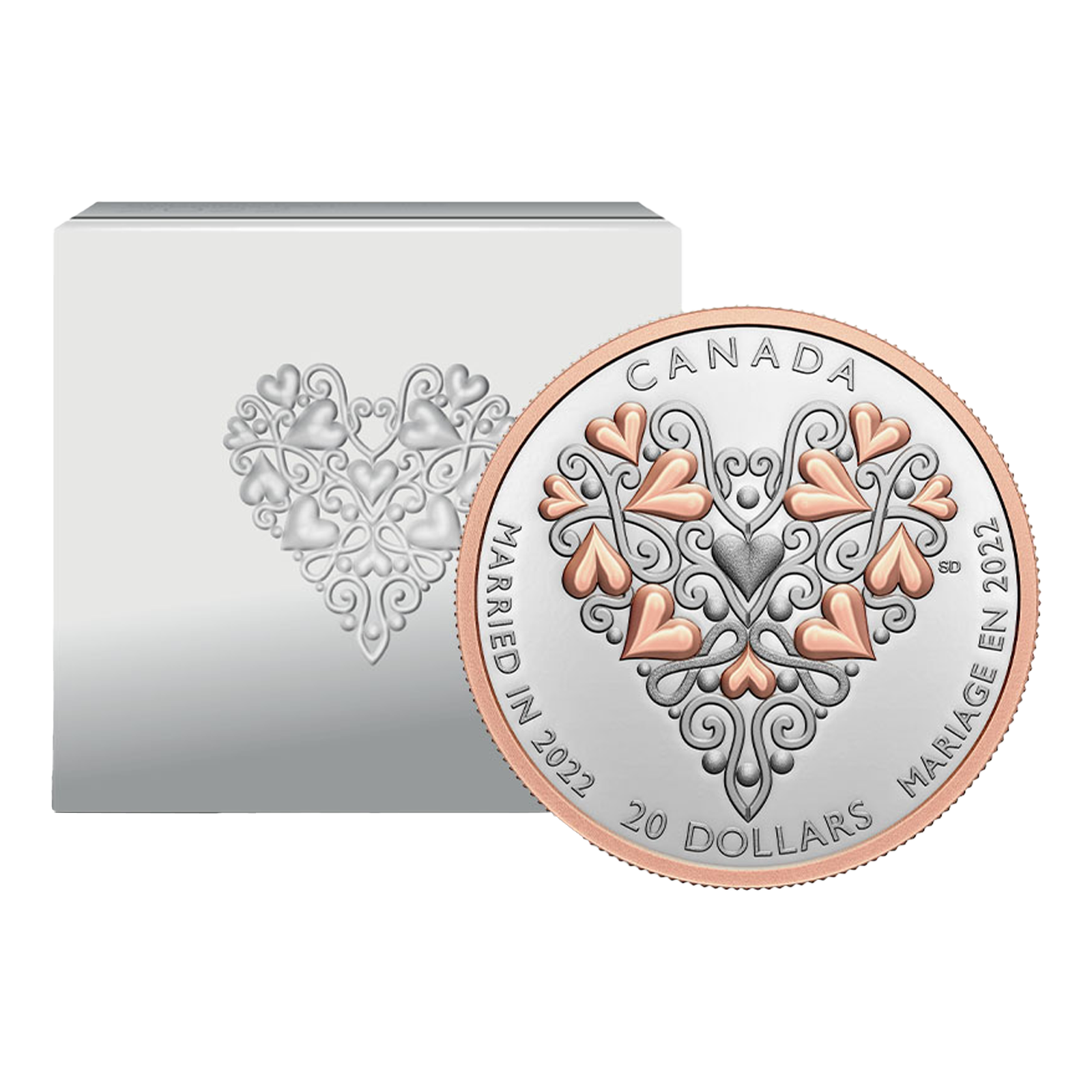 Buy 1 oz Silver Best Wishes on Your Wedding Day Coin (2022), image 2