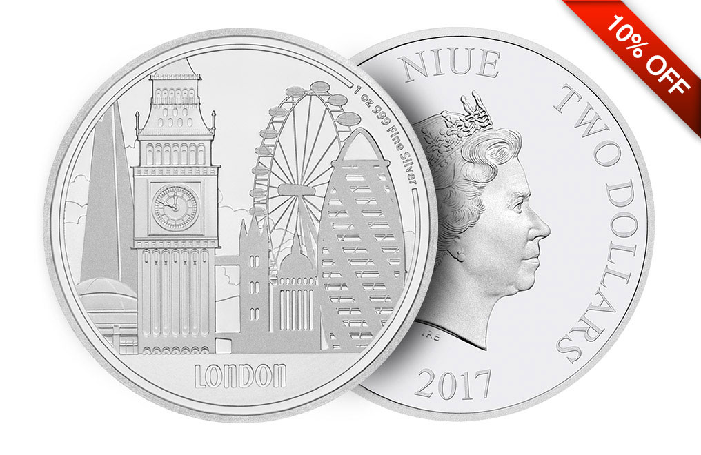 Buy 1 oz Silver Coin Great Cities- London .999, image 2