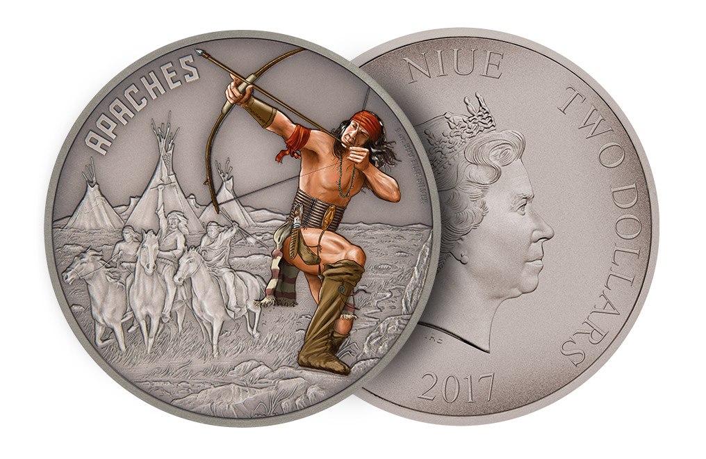 Buy 1 oz Silver Coin Warriors of History- Apaches .999, image 2