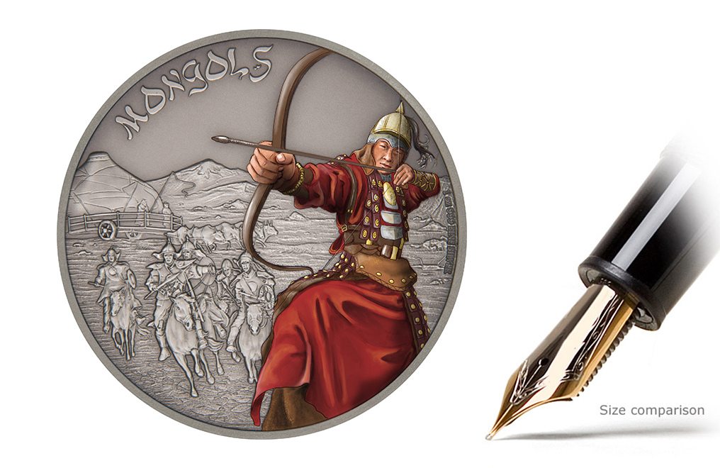 1 oz Silver Coin Warriors of History - Mongols .999, image 0