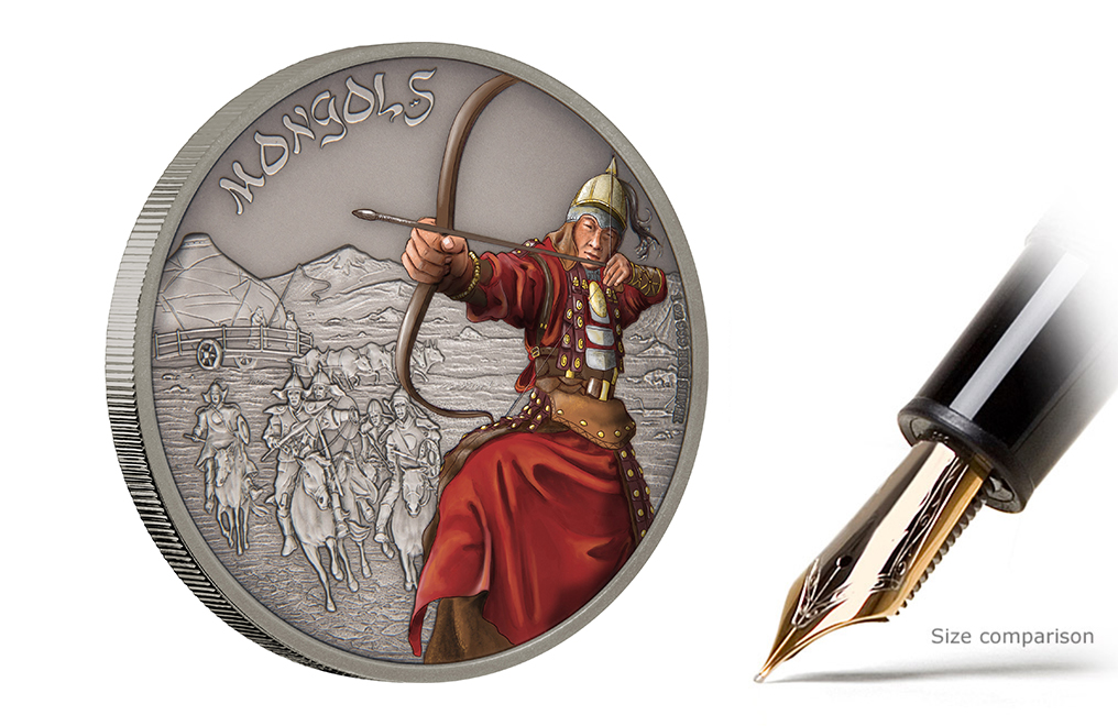 1 oz Silver Coin Warriors of History - Mongols .999, image 5