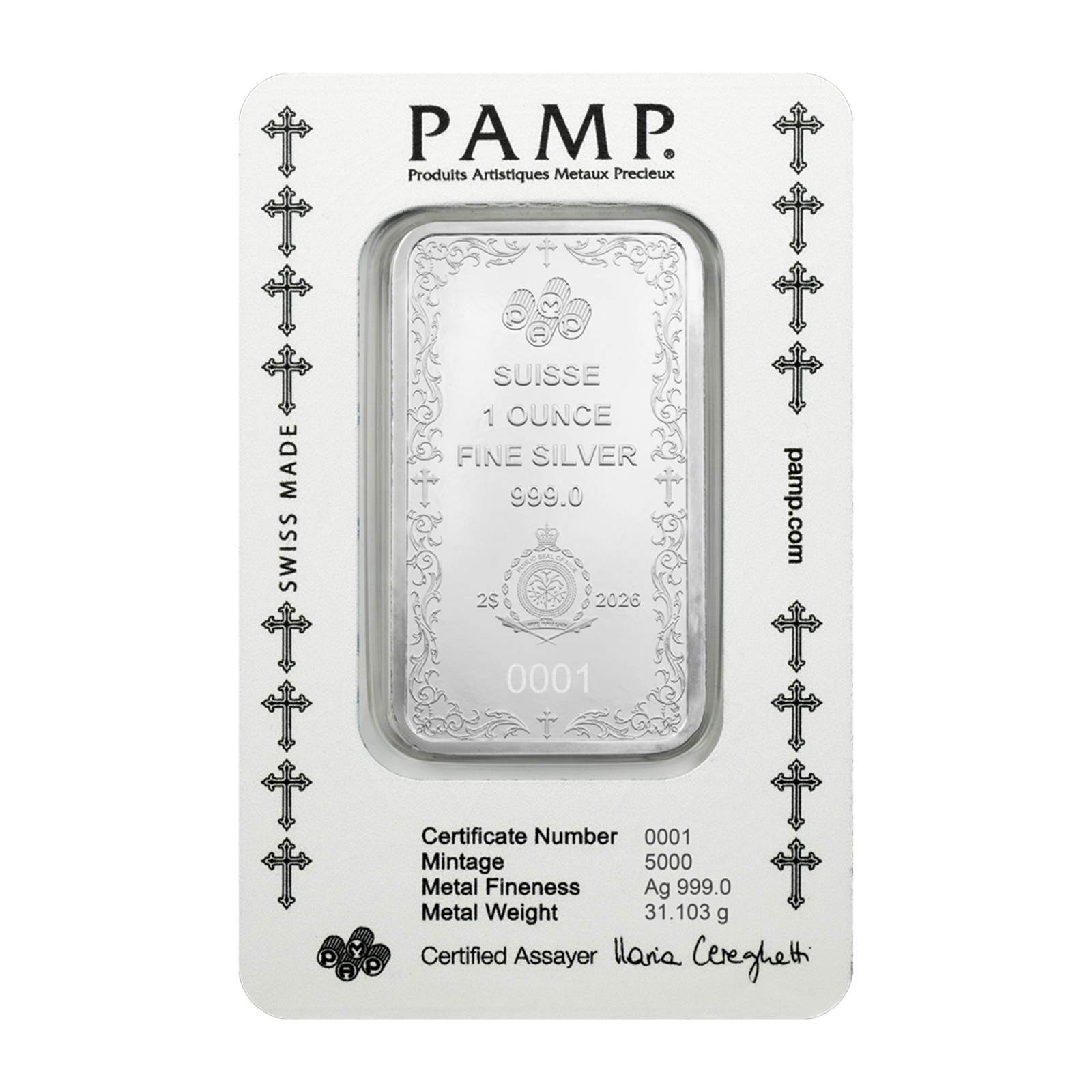 Buy 1 oz Silver Cross of Christianity Bar (2026), image 1