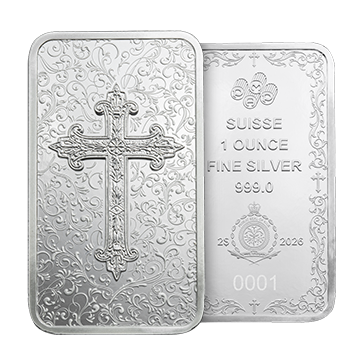 Buy 1 oz Silver Cross of Christianity Bar (2026), image 2