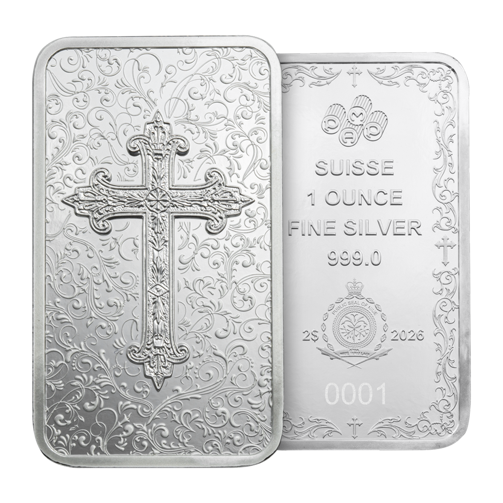 Buy 1 oz Silver Cross of Christianity Bar (2026), image 2