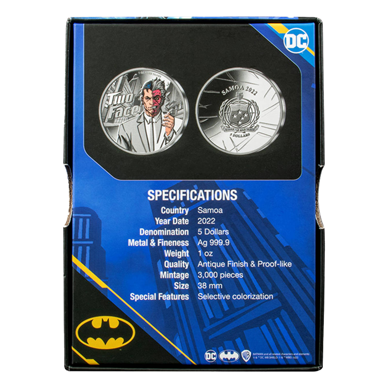 Buy 1 oz Silver DC Comics® Two-Face Coin (2022), image 4