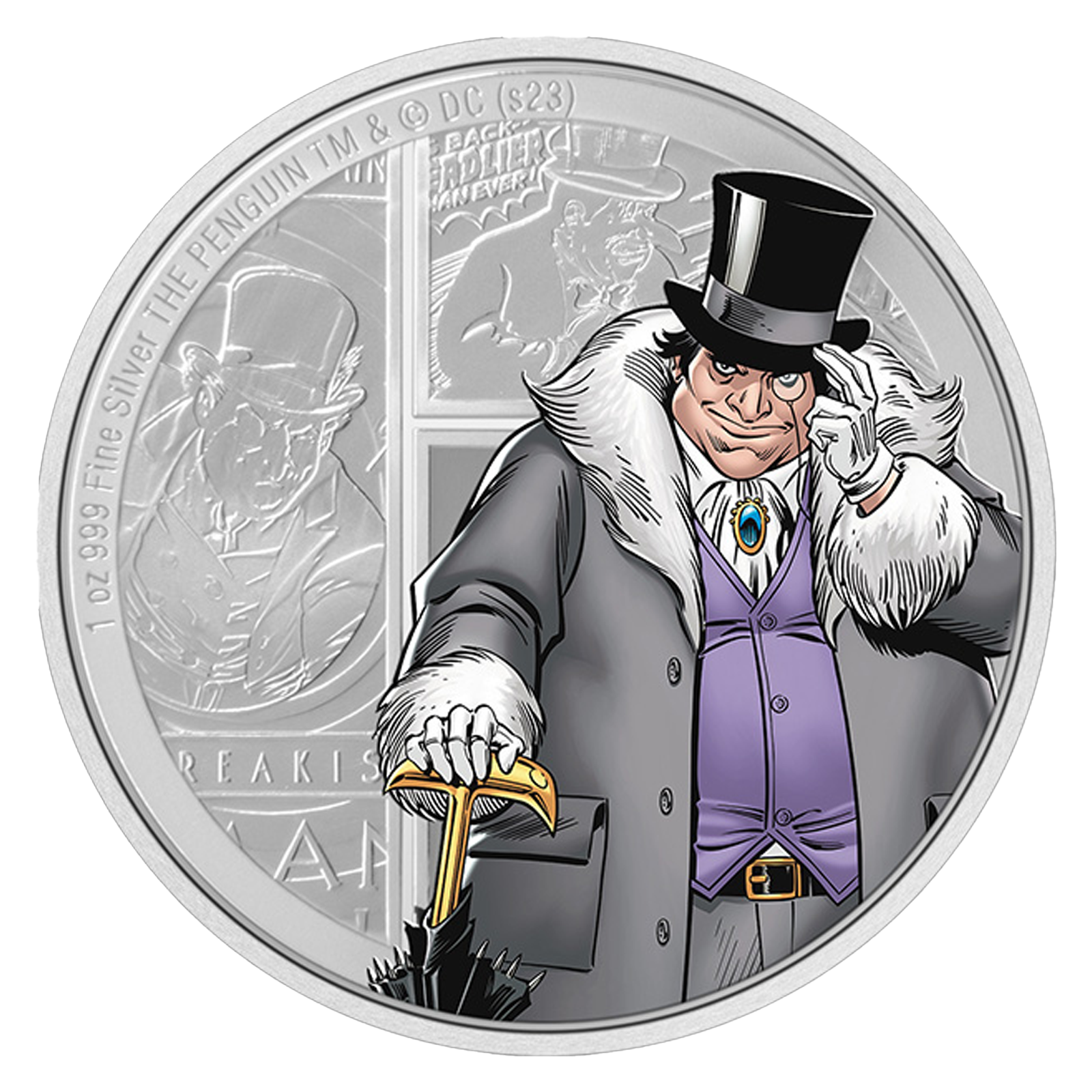 Buy 1 oz Silver DC Villains Penguin Coin (2023), image 1