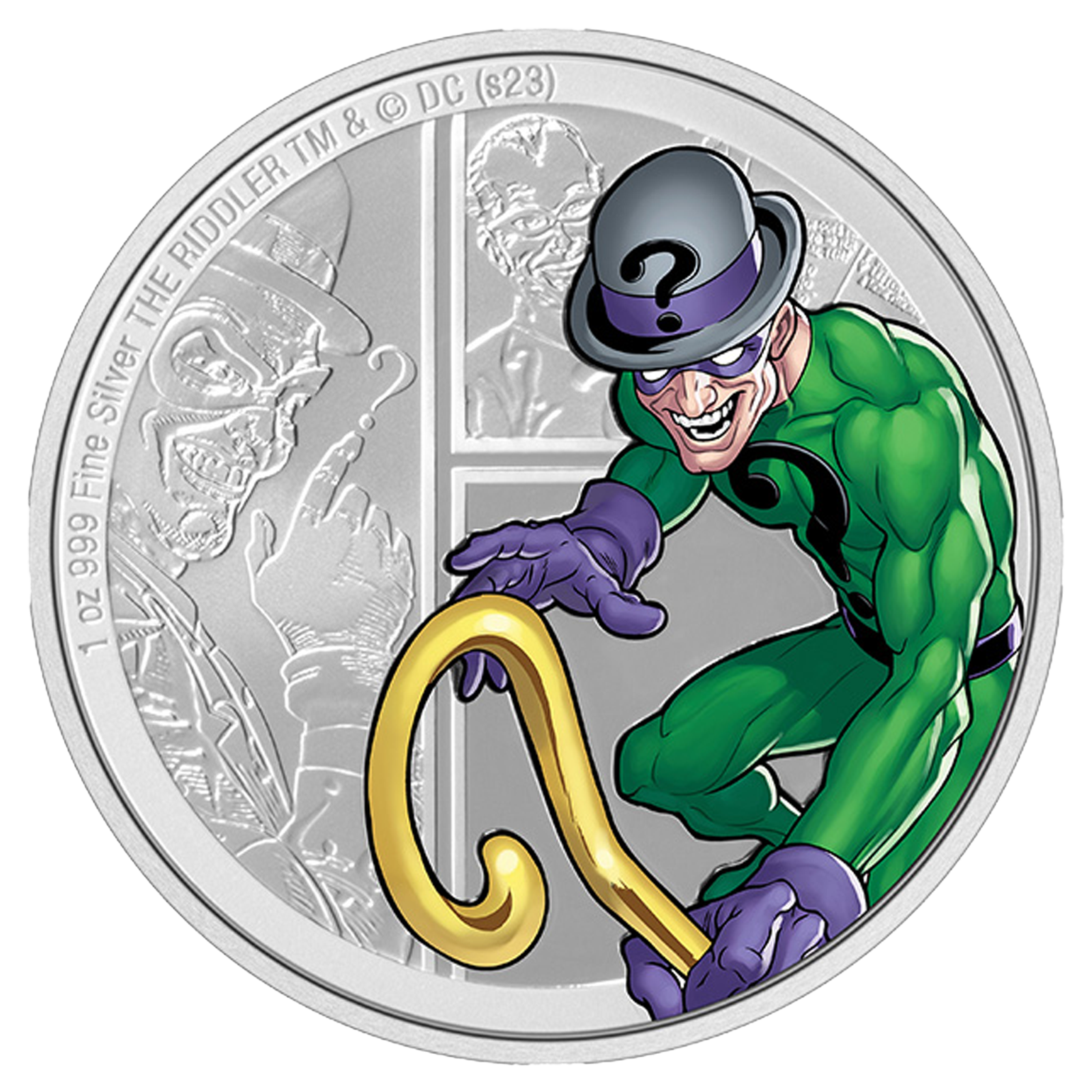 Buy 1 oz Silver DC Villains THE RIDDLER™ Coin (2023), image 0