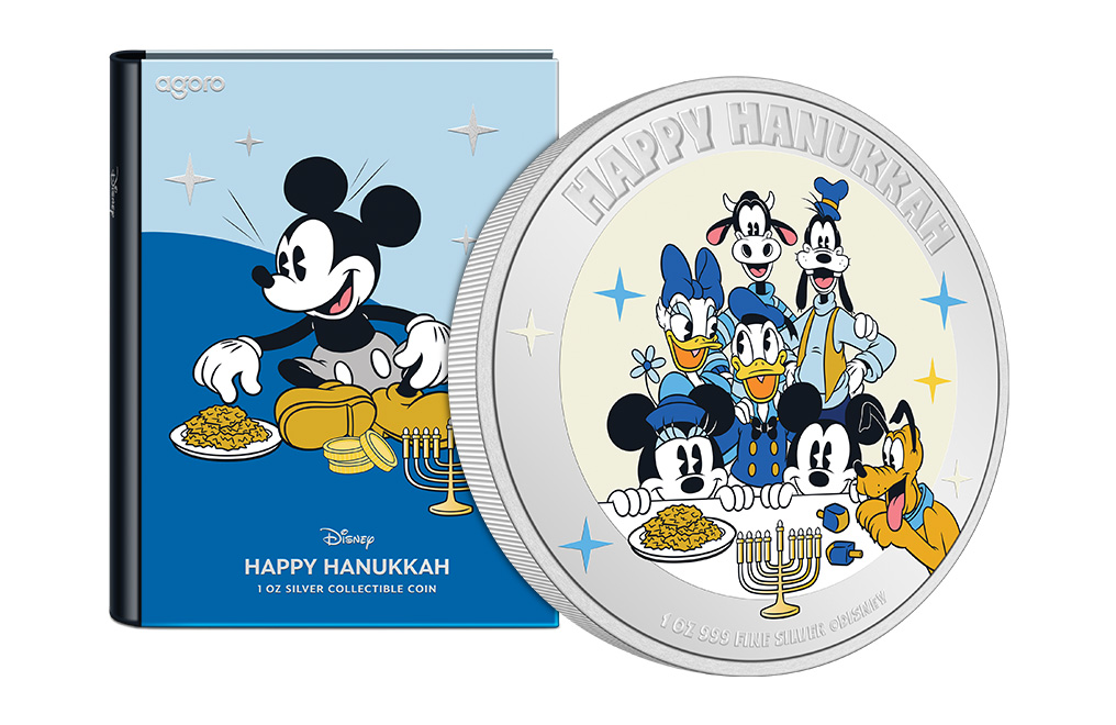 Buy 1 oz Silver Disney Season's Greetings -Happy Hanukkah - Coin (2024), image 2