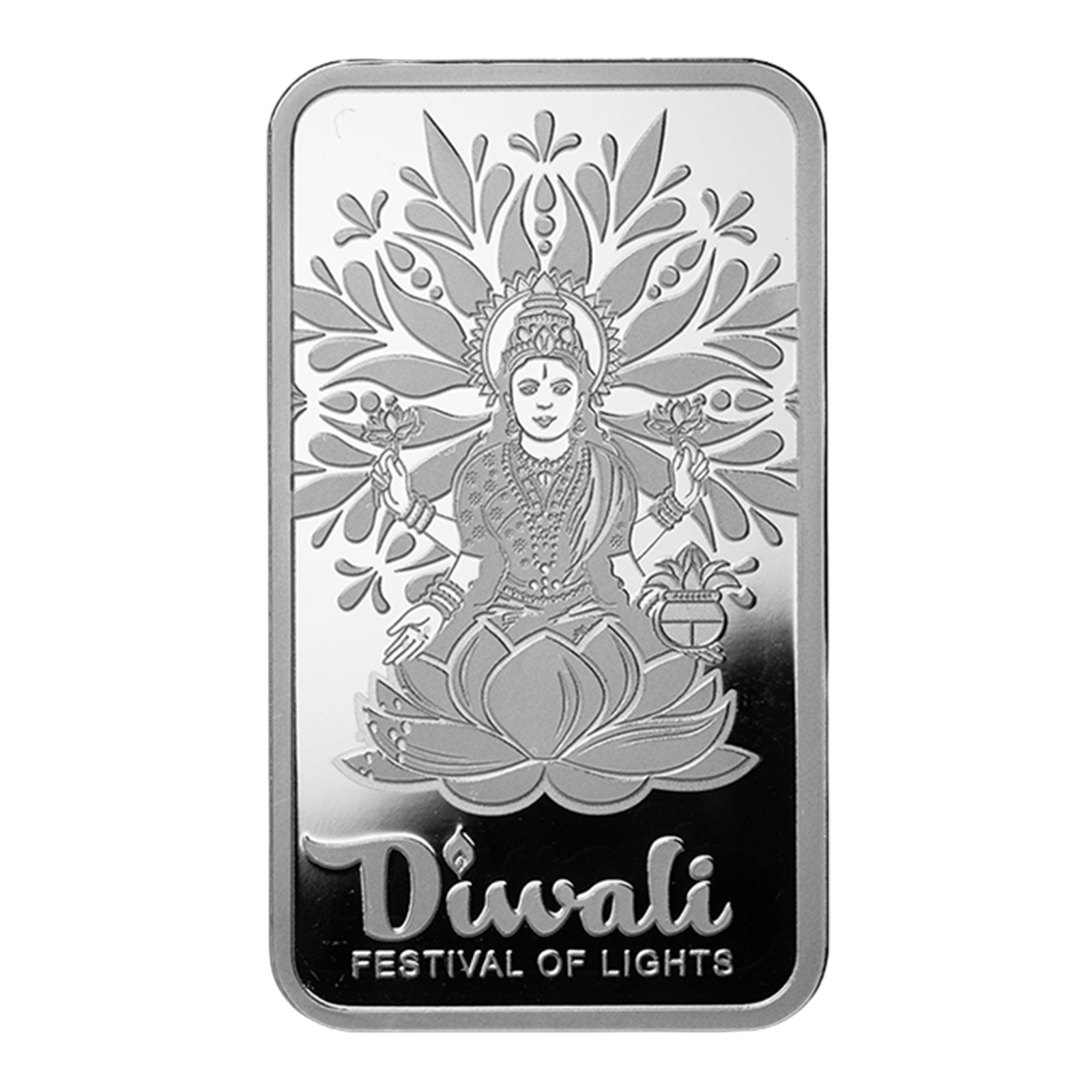 Buy 1 oz Silver Diwali Lakshmi and Sacred Cow Bar (2026), image 2