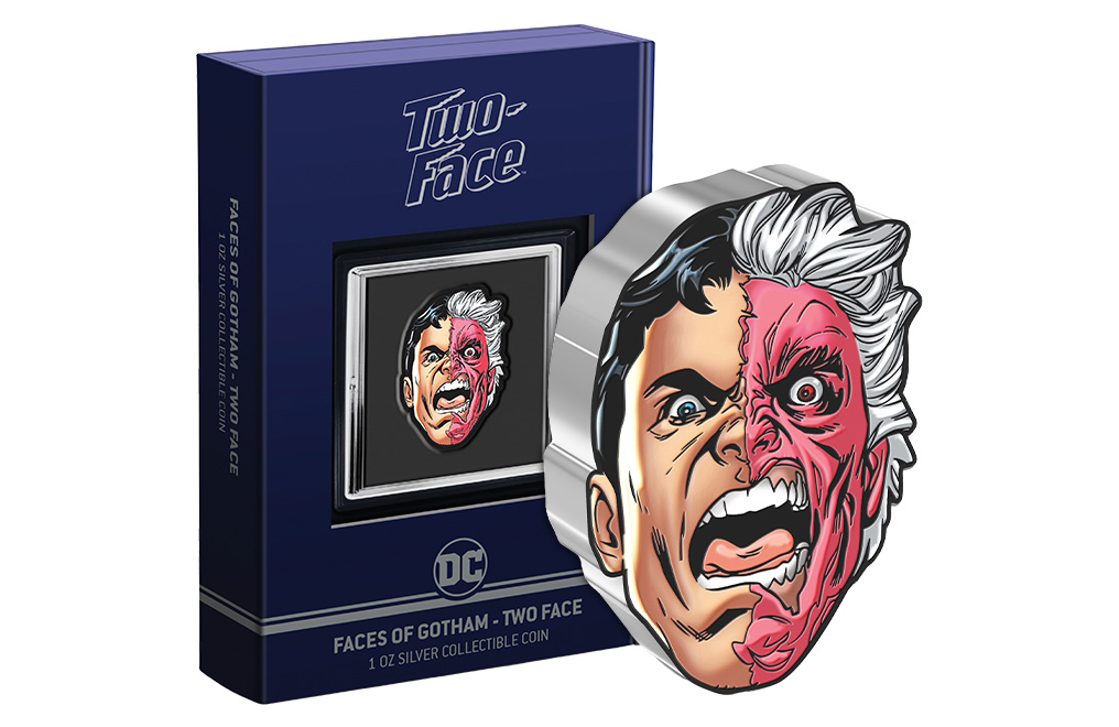 Buy 1 oz Silver Faces of Gotham™ TWO-FACE™ Coin (2022), image 2