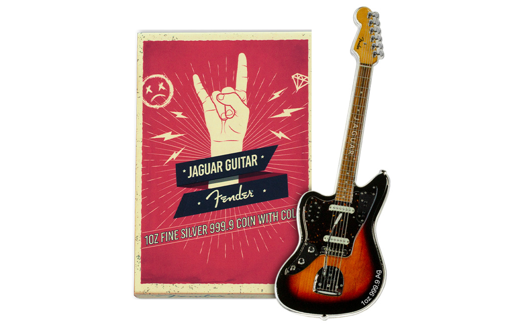 Buy 1 oz Silver Fender® Jaguar Guitar Coin (2024), image 2