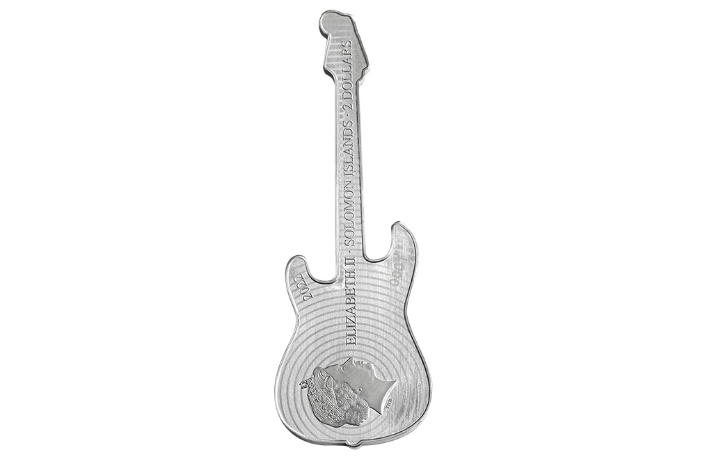 1 oz Silver Fiesta Red Fender® Stratocaster® Coin (2022), image 1