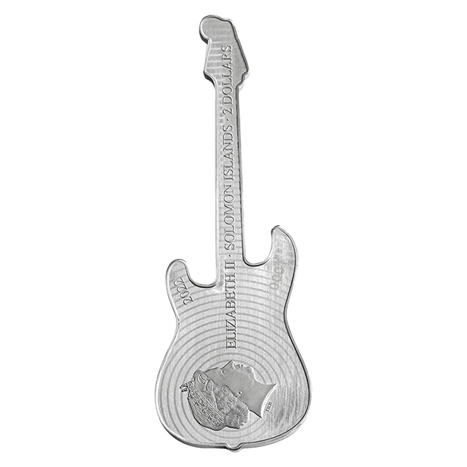 1 oz Silver Fiesta Red Fender® Stratocaster® Coin (2022), image 2