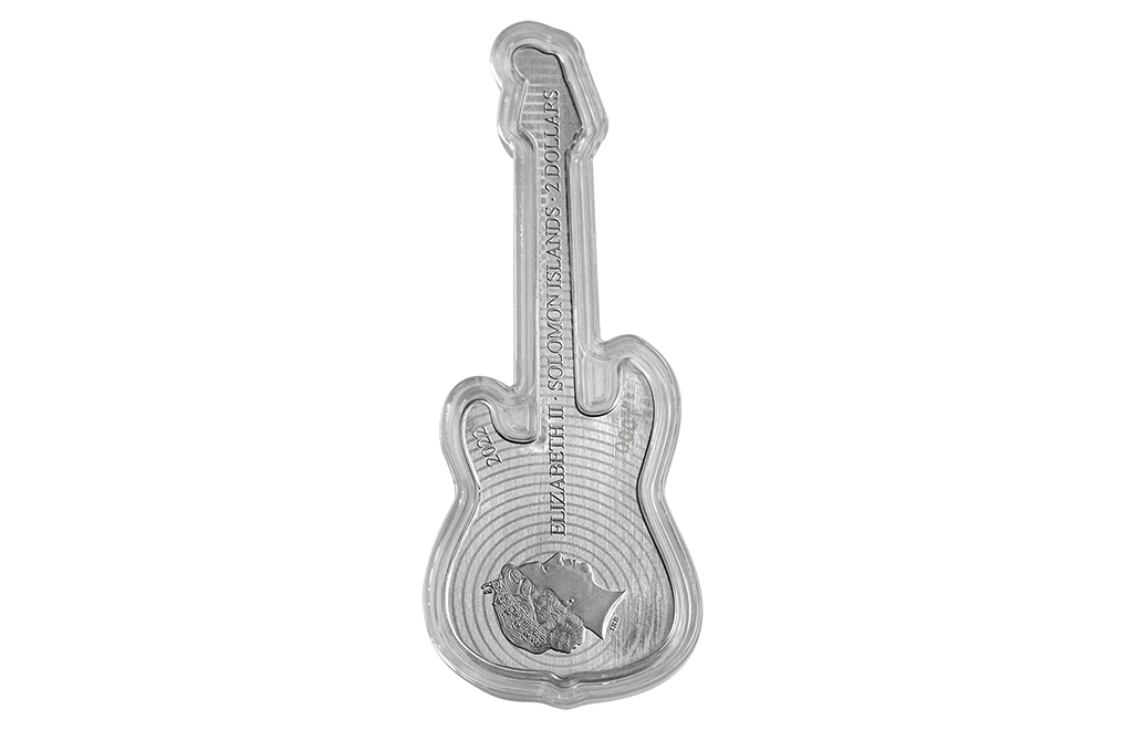 1 oz Silver Fiesta Red Fender® Stratocaster® Coin (2022), image 5