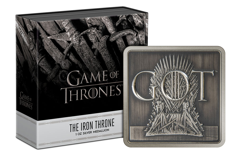 Buy 1 oz Silver Game of Thrones™ Iron Throne Medallion (2022), image 2
