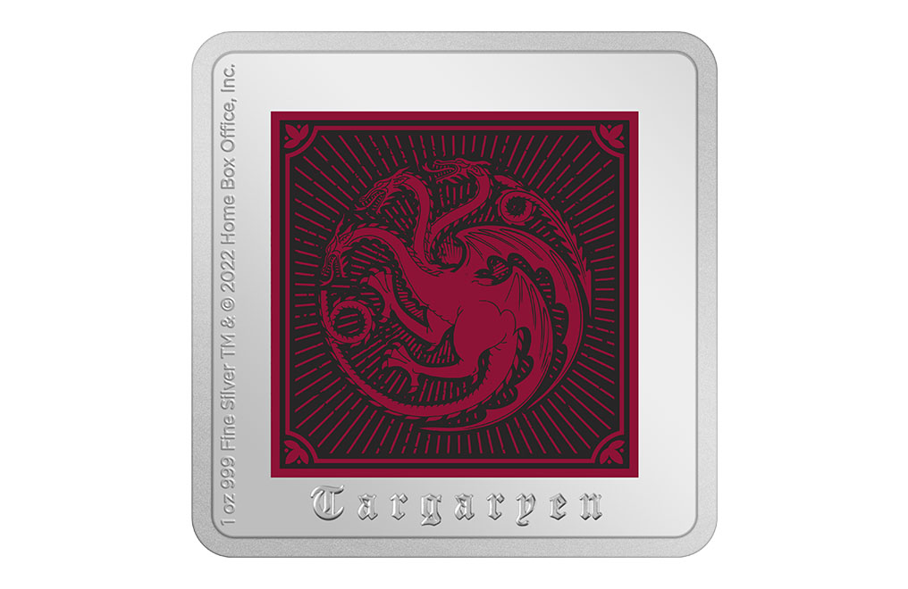 Buy 1 oz Silver Game of Thrones™ Targaryen Medallion (2022), image 1