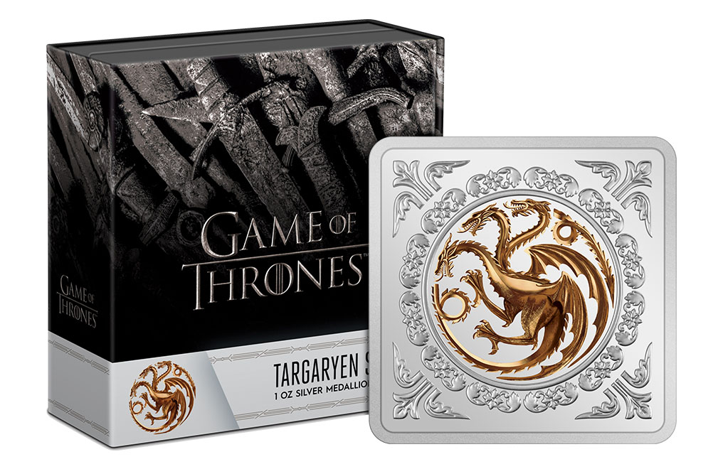 Buy 1 oz Silver Game of Thrones™ Targaryen Medallion (2022), image 2