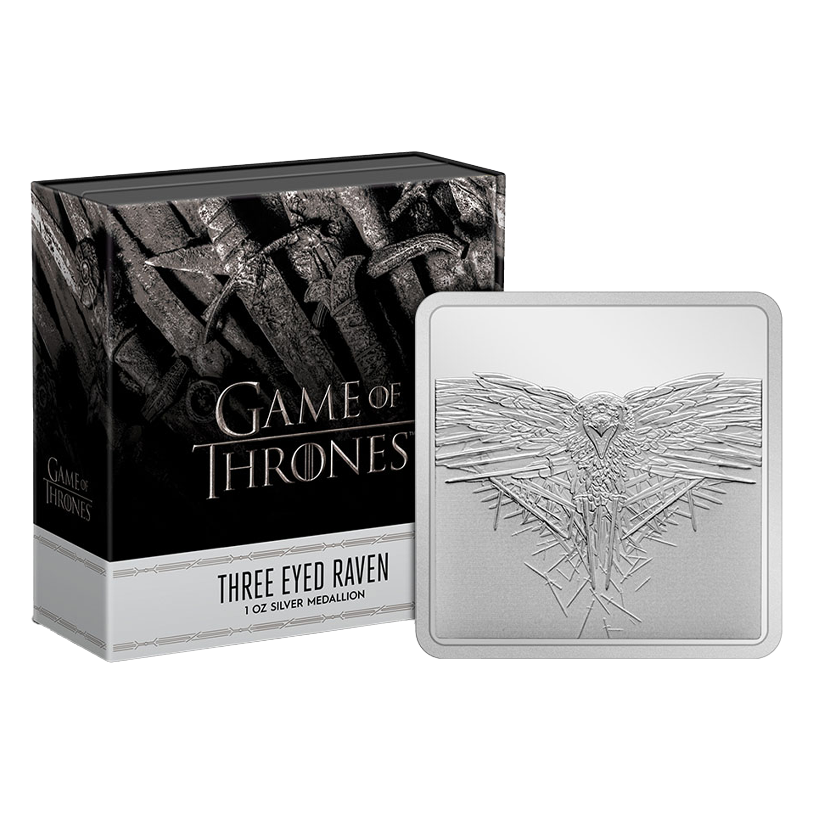 Buy 1 oz Silver Game of Thrones™ Three Eyed Raven Medallion (2022), image 2