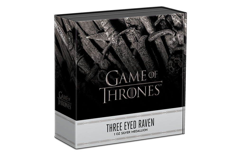 Buy 1 oz Silver Game of Thrones™ Three Eyed Raven Medallion (2022), image 5